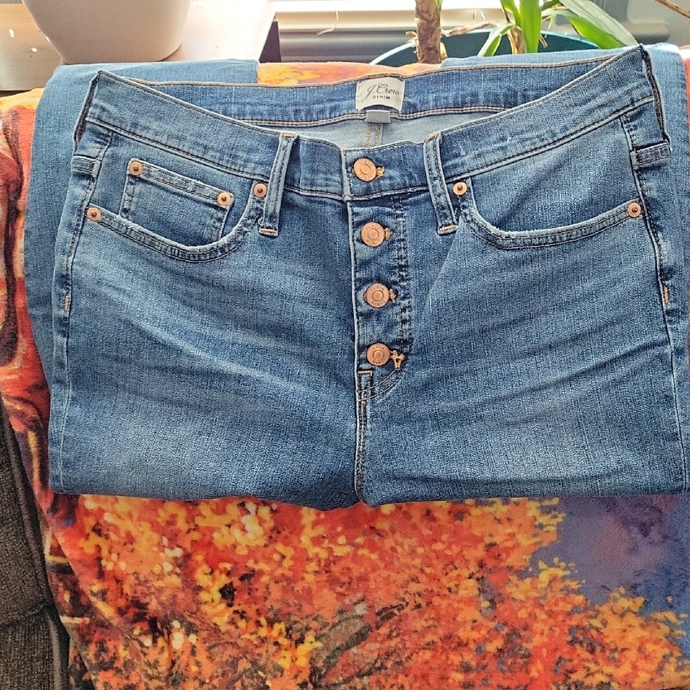 J. Crew High Rise Button-Fly Denim Jeans